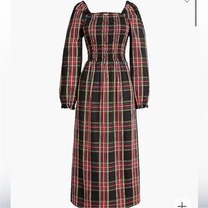 jcrew factory tartan dress